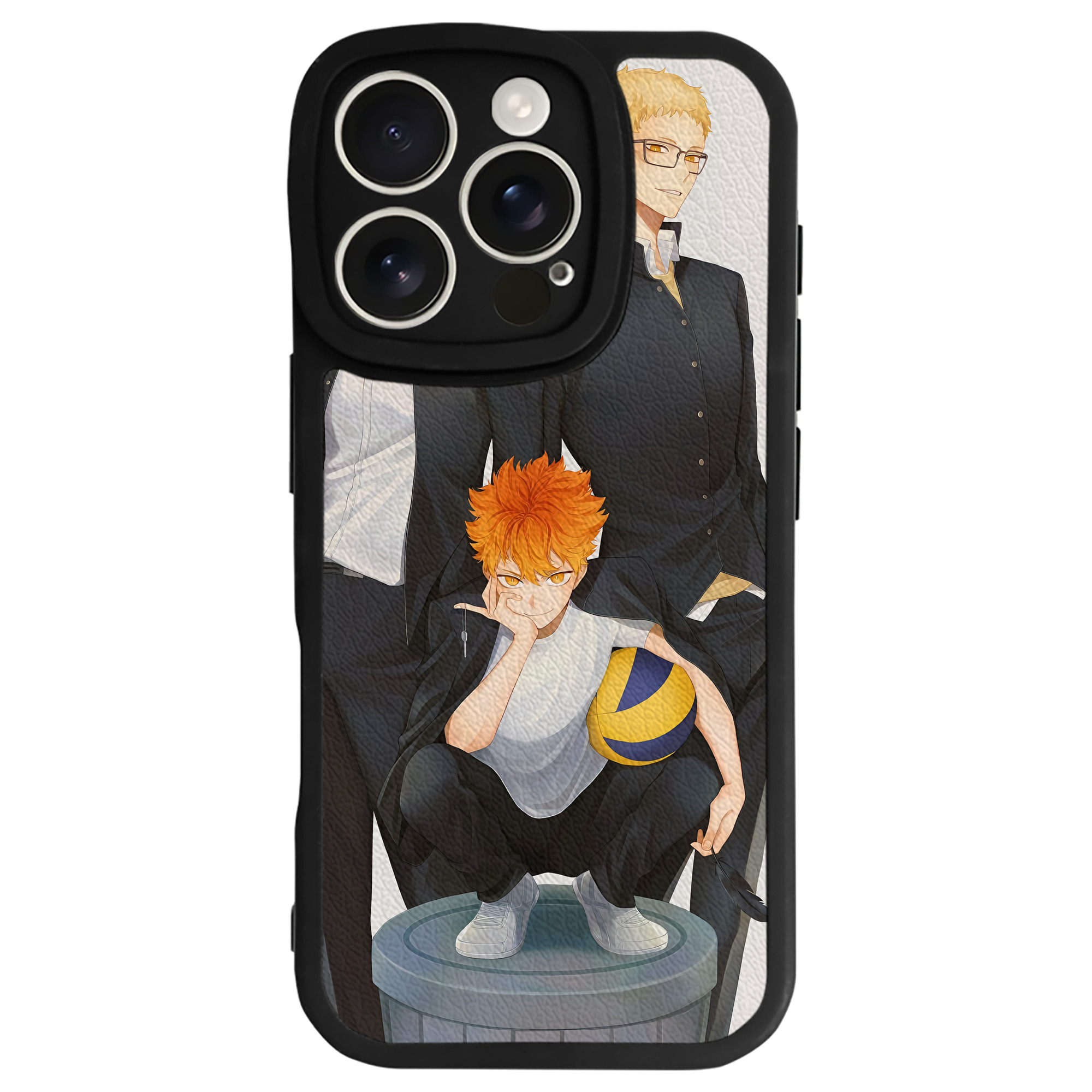 （画像用） ハイキュー!! Haikyu!! 【iPhone 16シリーズ対応】シリコンスマホケース（レザー調） 材質：シリコン